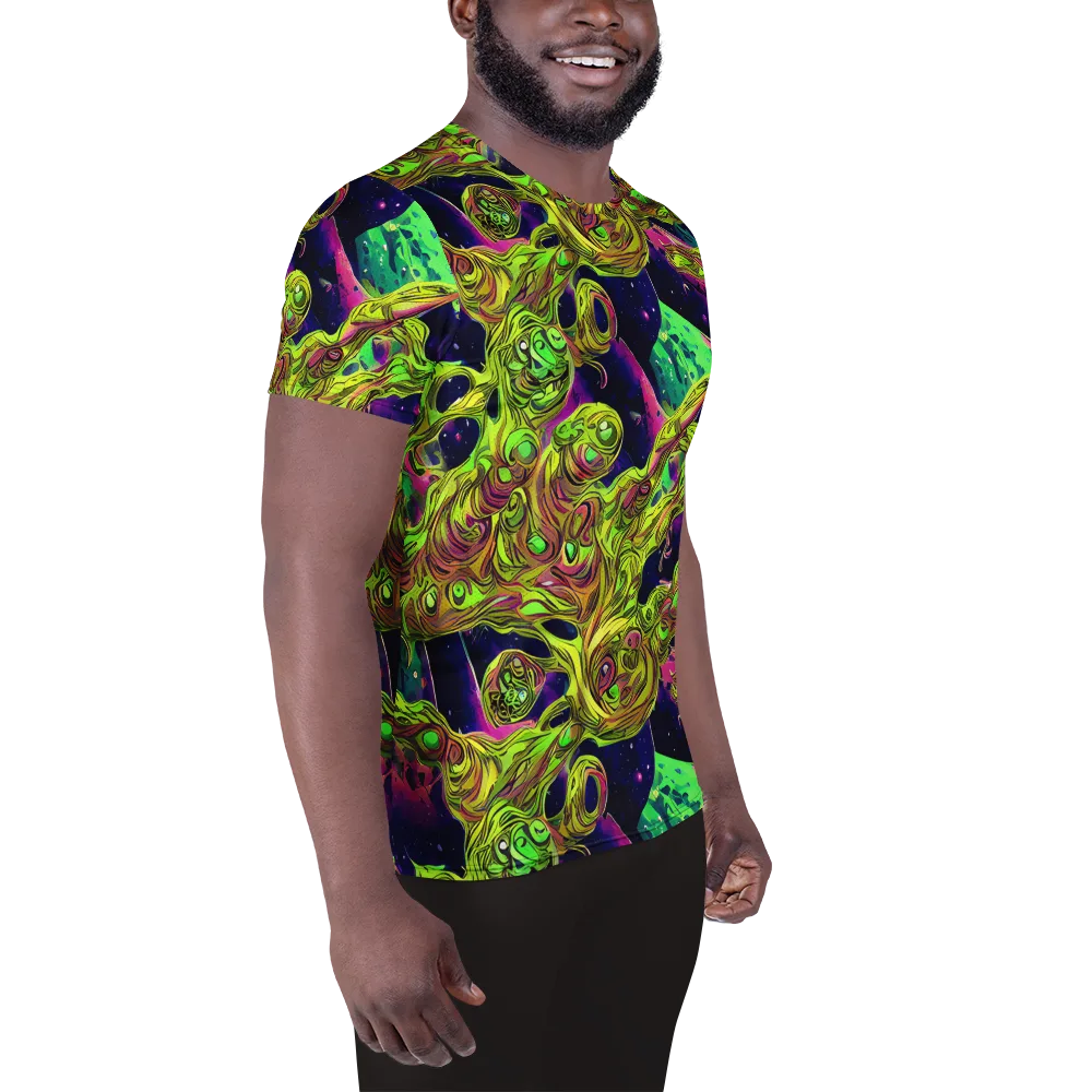 Neon Moonfall on Men's Athletic T-Shirt — Right