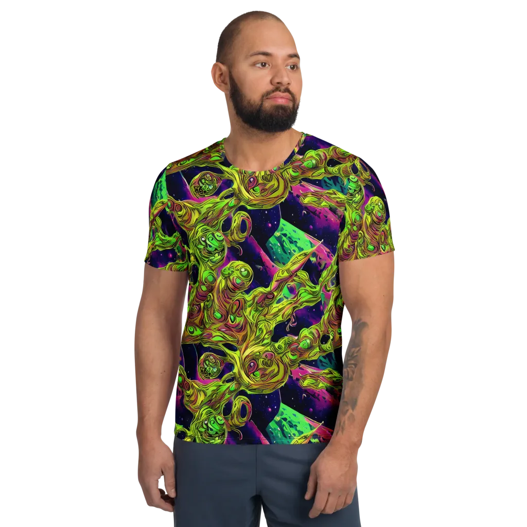 Neon Moonfall on Men's Athletic T-Shirt — Front