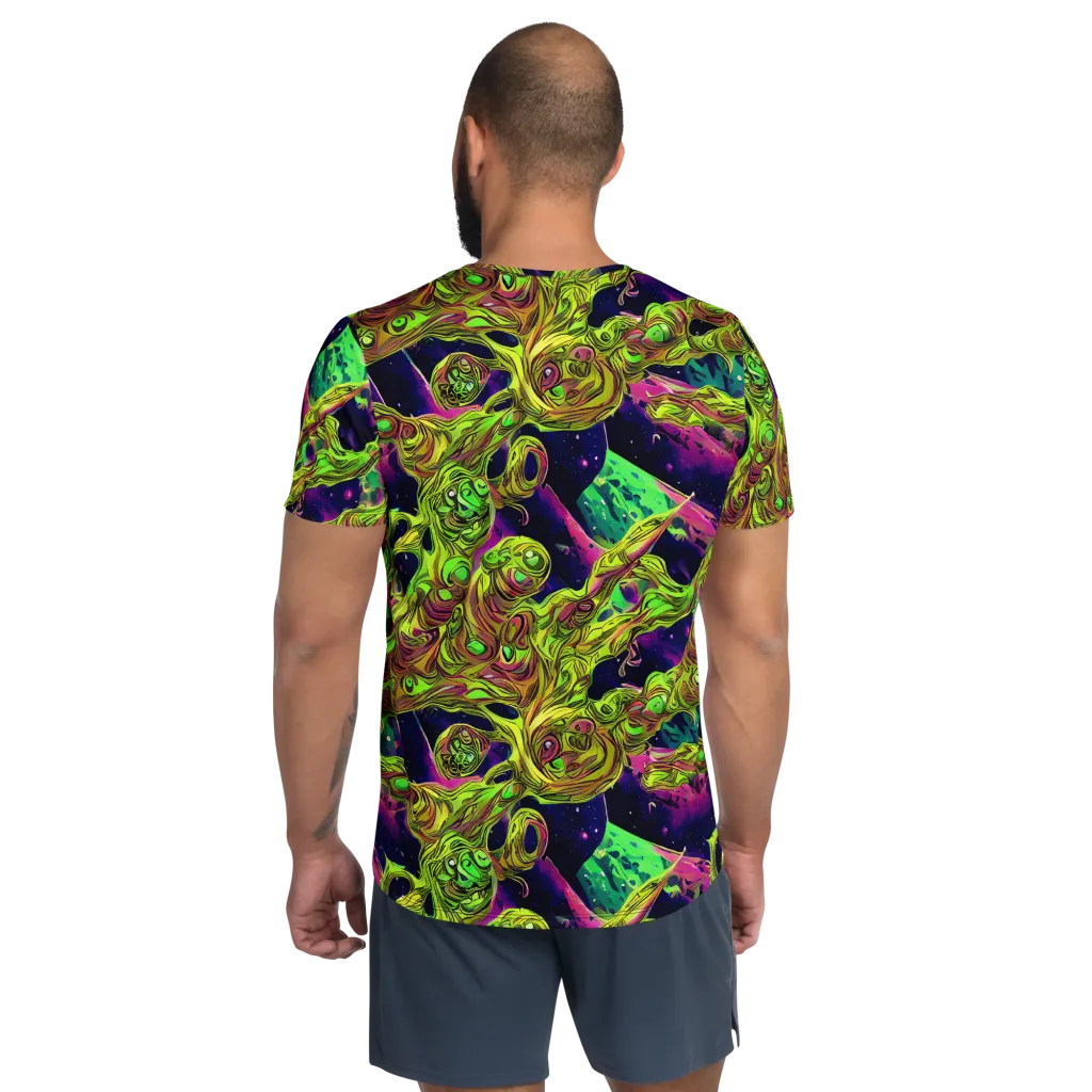 Neon Moonfall on Men's Athletic T-Shirt — Back