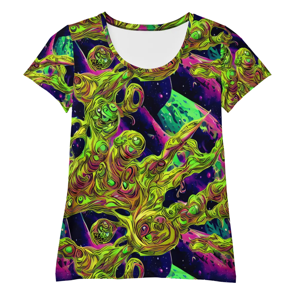 Neon Moonfall on Women's Athletic T-Shirt — Front