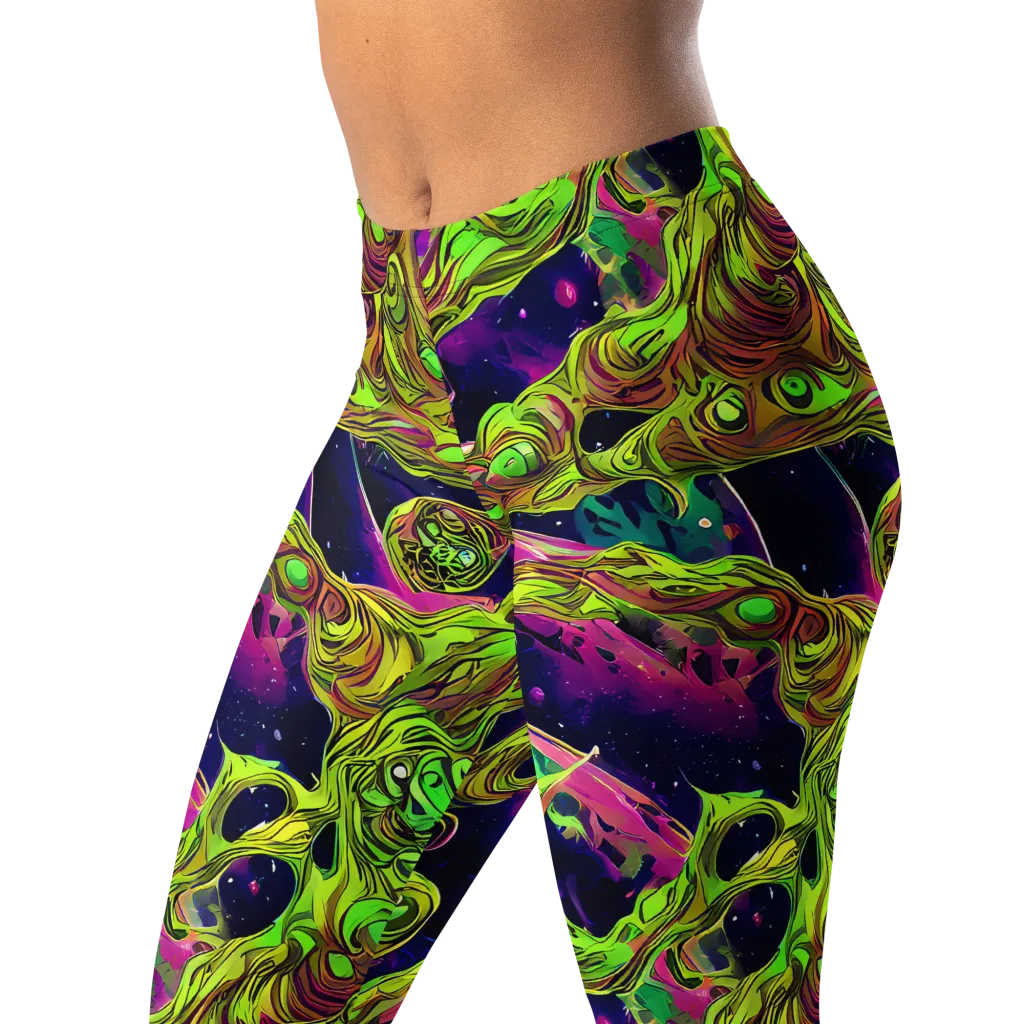 Neon Moonfall on Leggings — Left Front