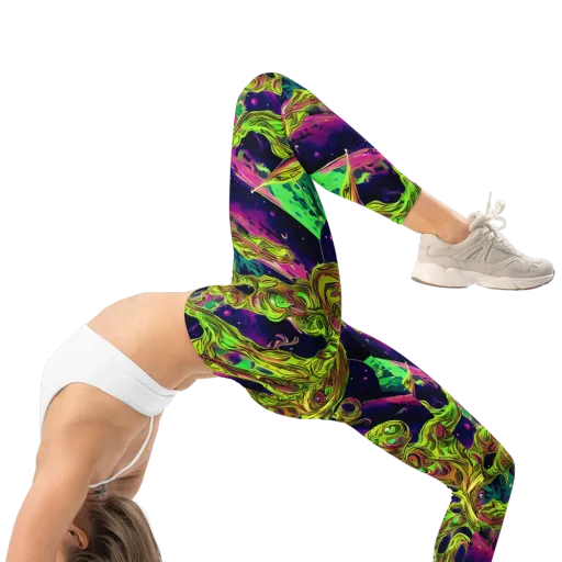 Neon Moonfall on a Leggings