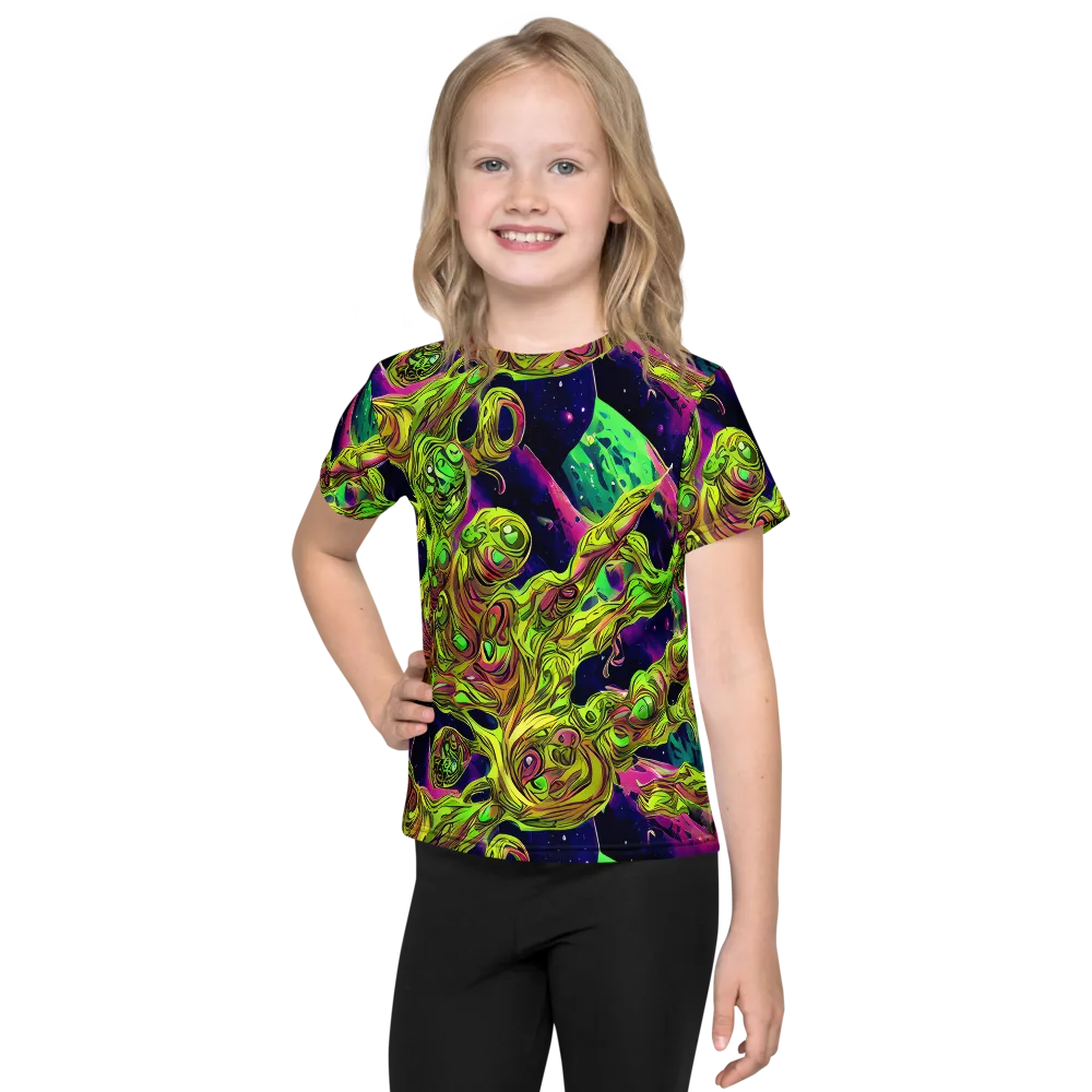 Neon Moonfall on Kids Crew Neck T-Shirt — Front