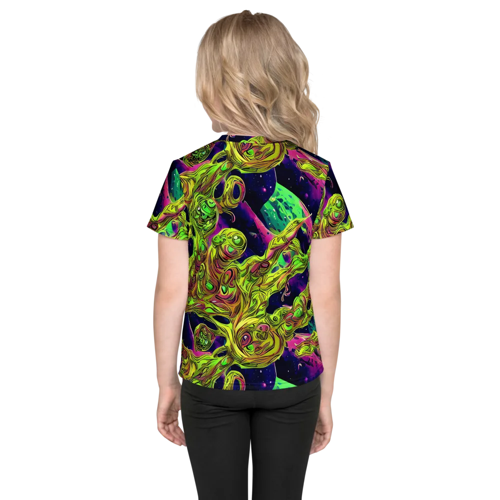 Neon Moonfall on Kids Crew Neck T-Shirt — Back