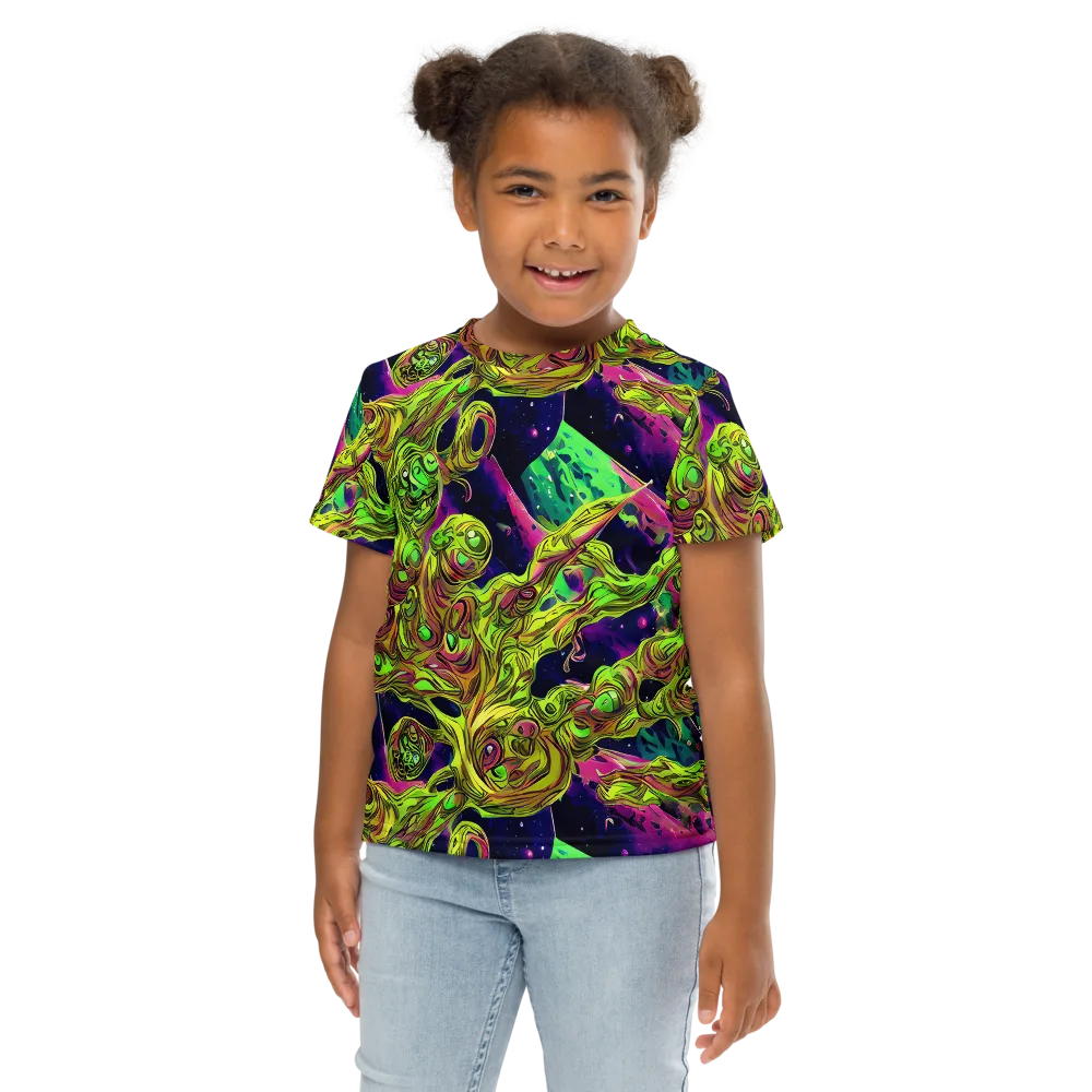 Neon Moonfall on Kids Crew Neck T-Shirt — Front