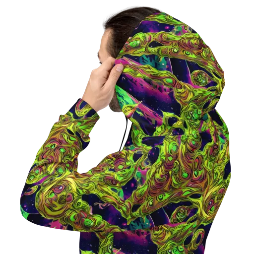 Neon Moonfall on a Hoodie