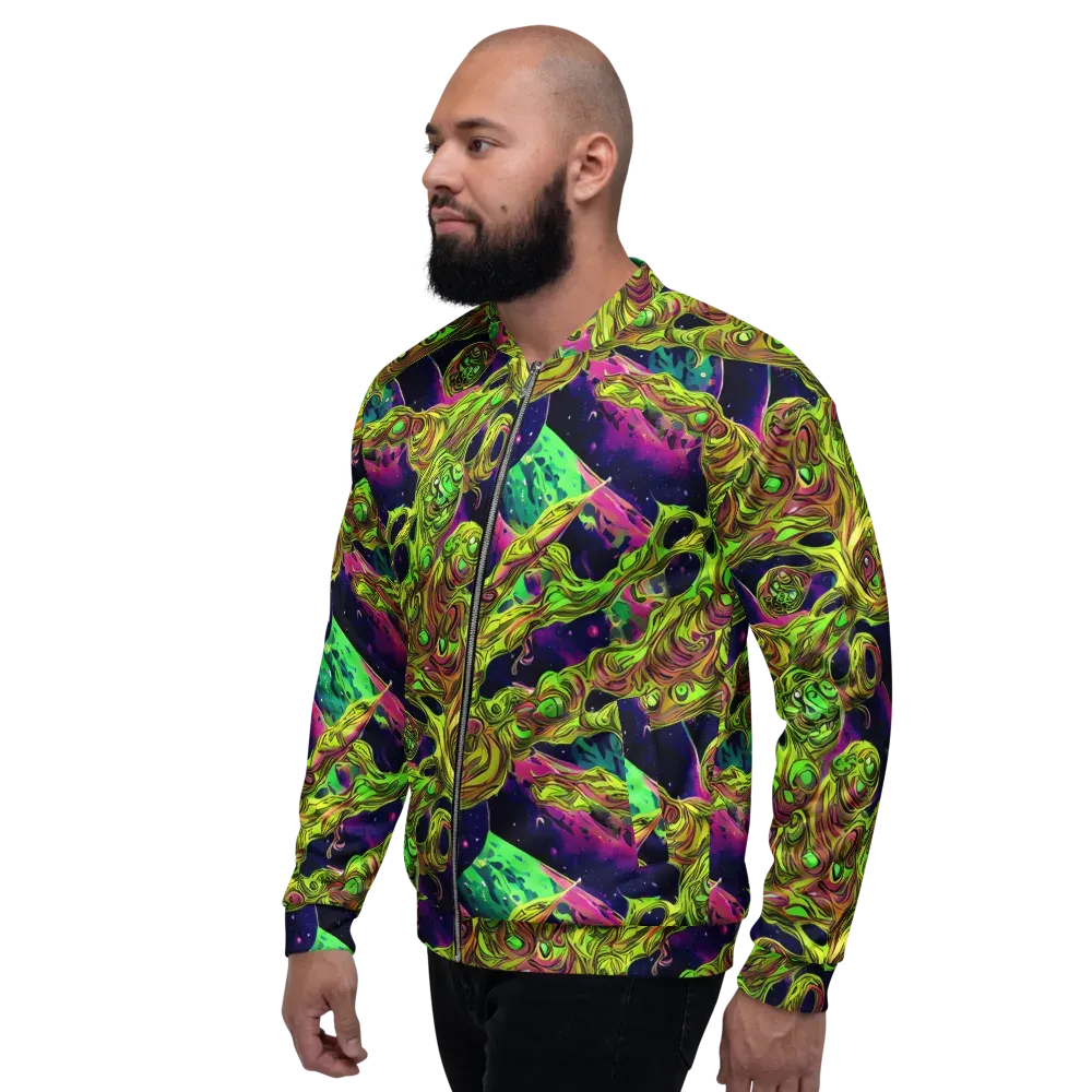 Neon Moonfall on Bomber Jacket — Left