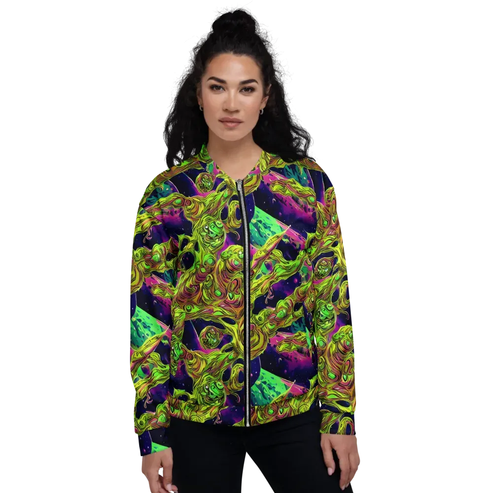 Neon Moonfall on Bomber Jacket — Front