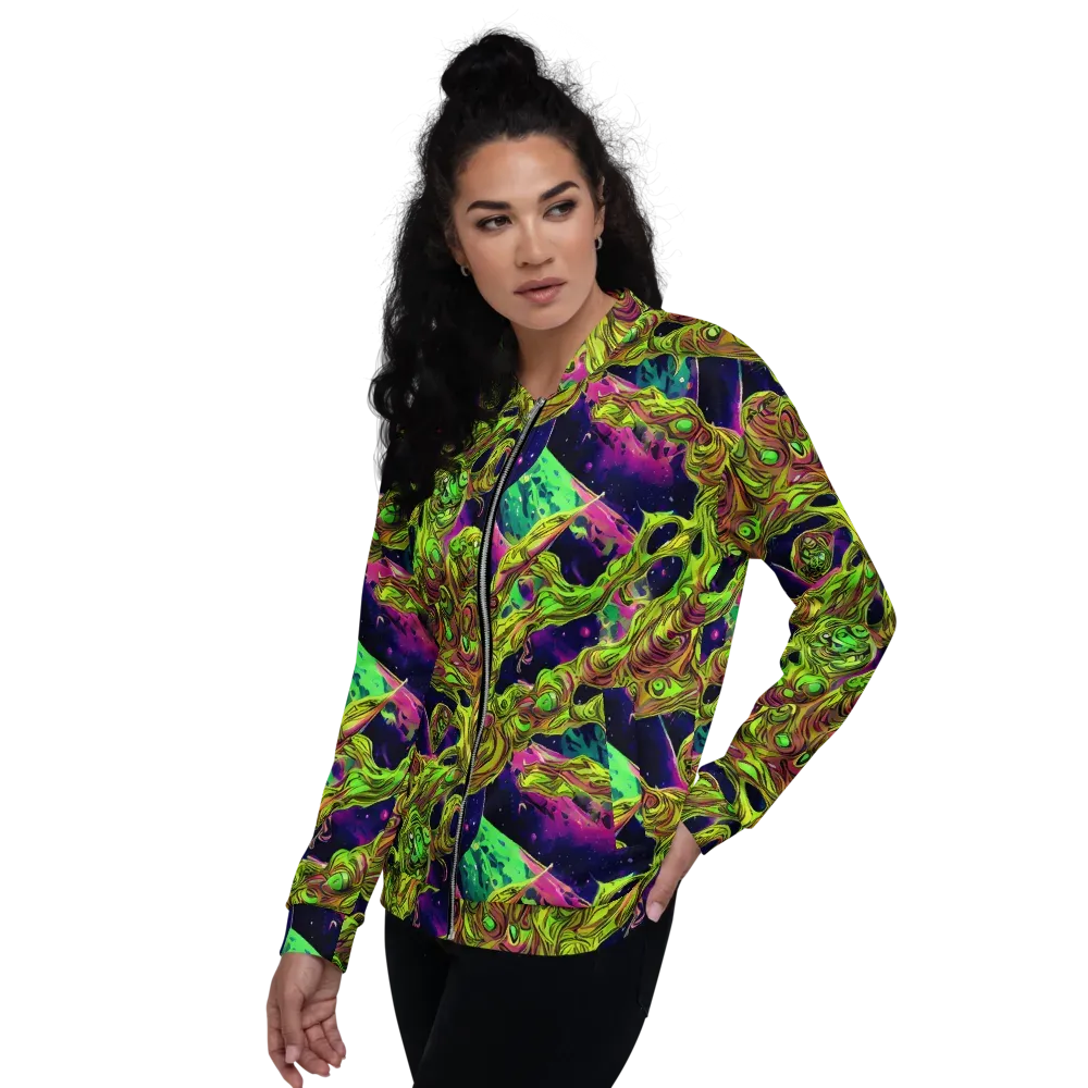 Neon Moonfall on Bomber Jacket — Left