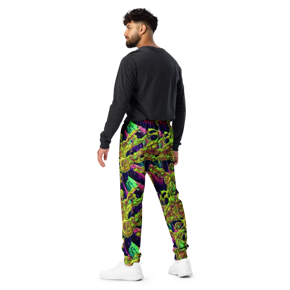 Neon Moonfall on Men's Joggers — Back