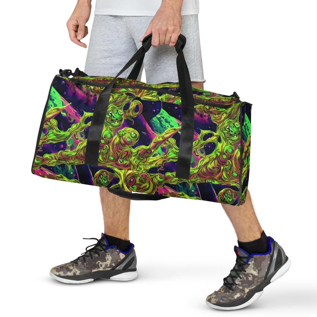 Neon Moonfall on Duffle Bag — Front