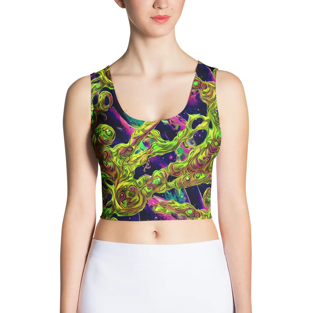 Neon Moonfall on Crop Top — Front