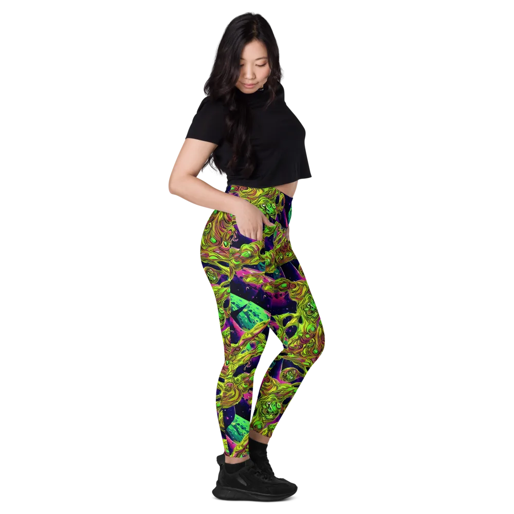 Neon Moonfall on Leggings with Pockets — Right