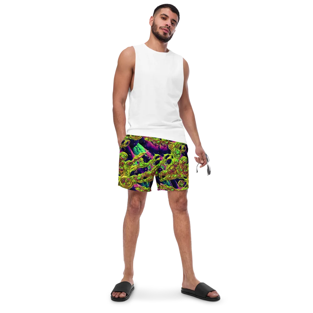 Neon Moonfall on Swim Trunks — Front