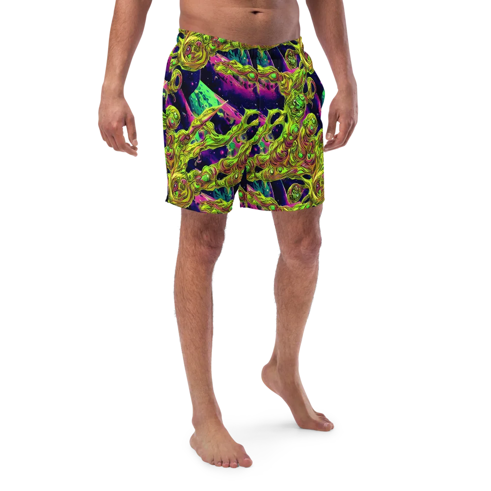 Neon Moonfall on Swim Trunks — Front