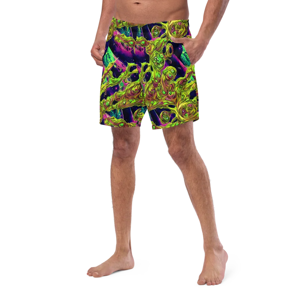 Neon Moonfall on Swim Trunks — Left Front