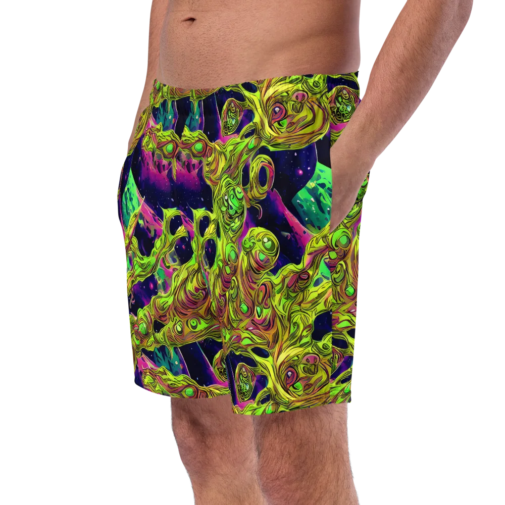 Neon Moonfall on Swim Trunks — Left Front