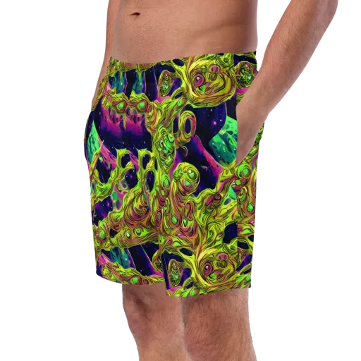 Neon Moonfall on a Swim Trunks