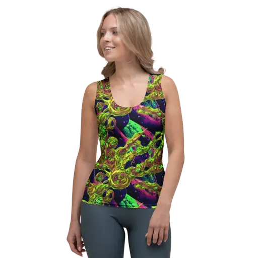 Neon Moonfall on a Women's Tank Top