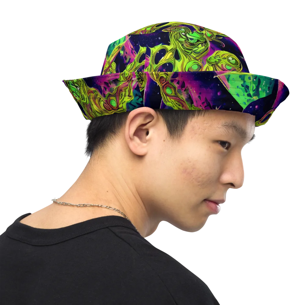 Neon Moonfall on Reversible Bucket Hat — Right Outside