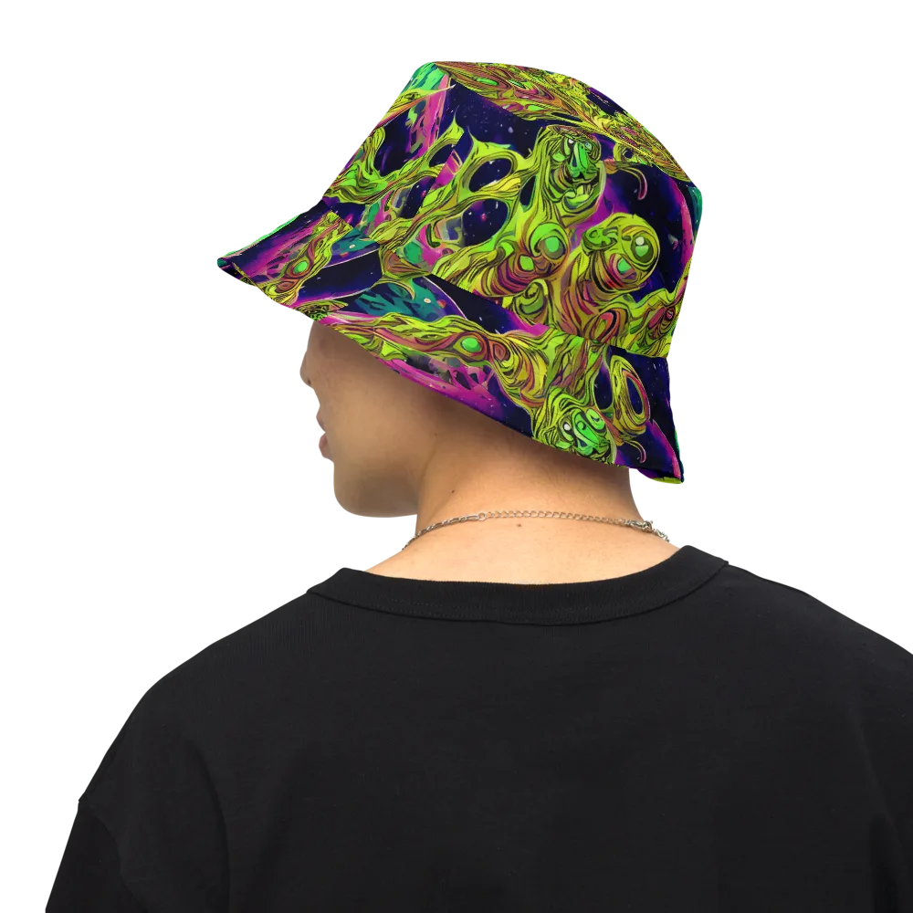 Neon Moonfall on Reversible Bucket Hat — Back Inside