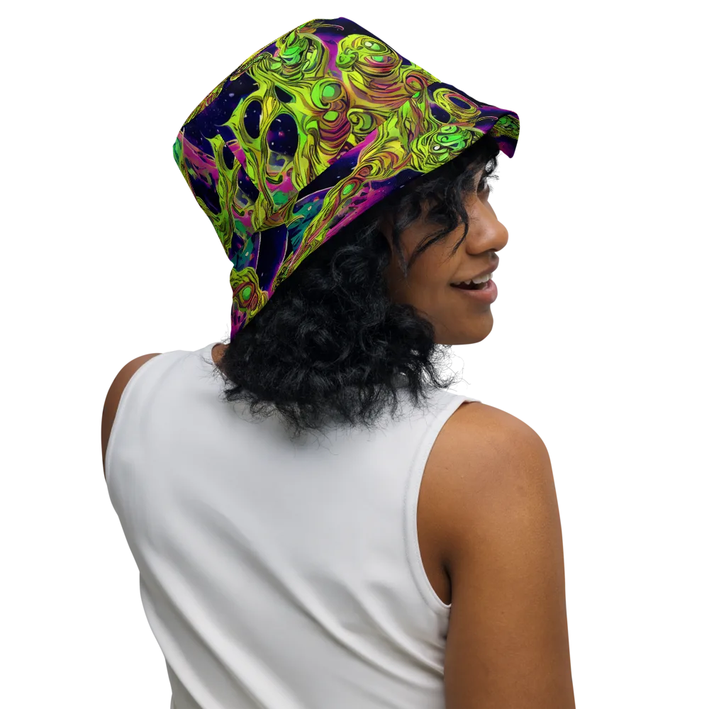 Neon Moonfall on Reversible Bucket Hat — Right Outside