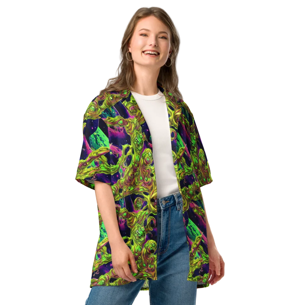Neon Moonfall on Button Shirt — Front