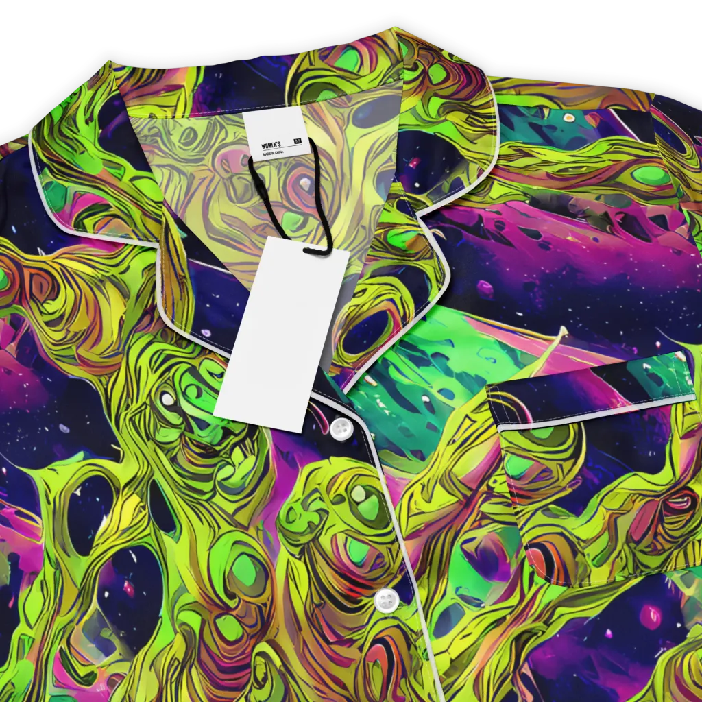 Neon Moonfall on Women's Short Sleeve Pajama Top — Product details