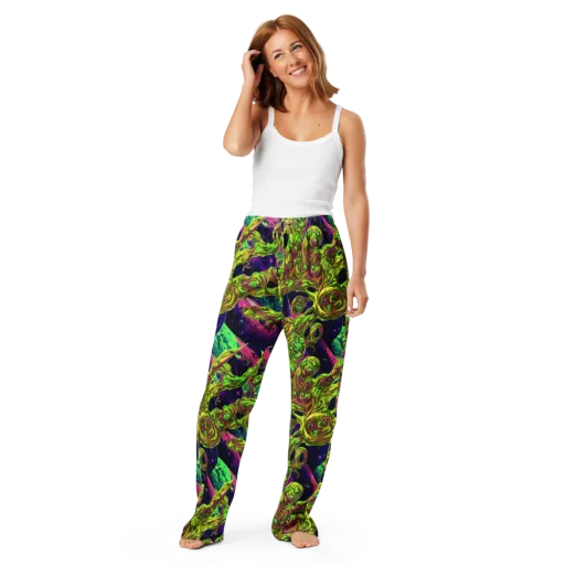 Neon Moonfall on a Women's Pajama Pants