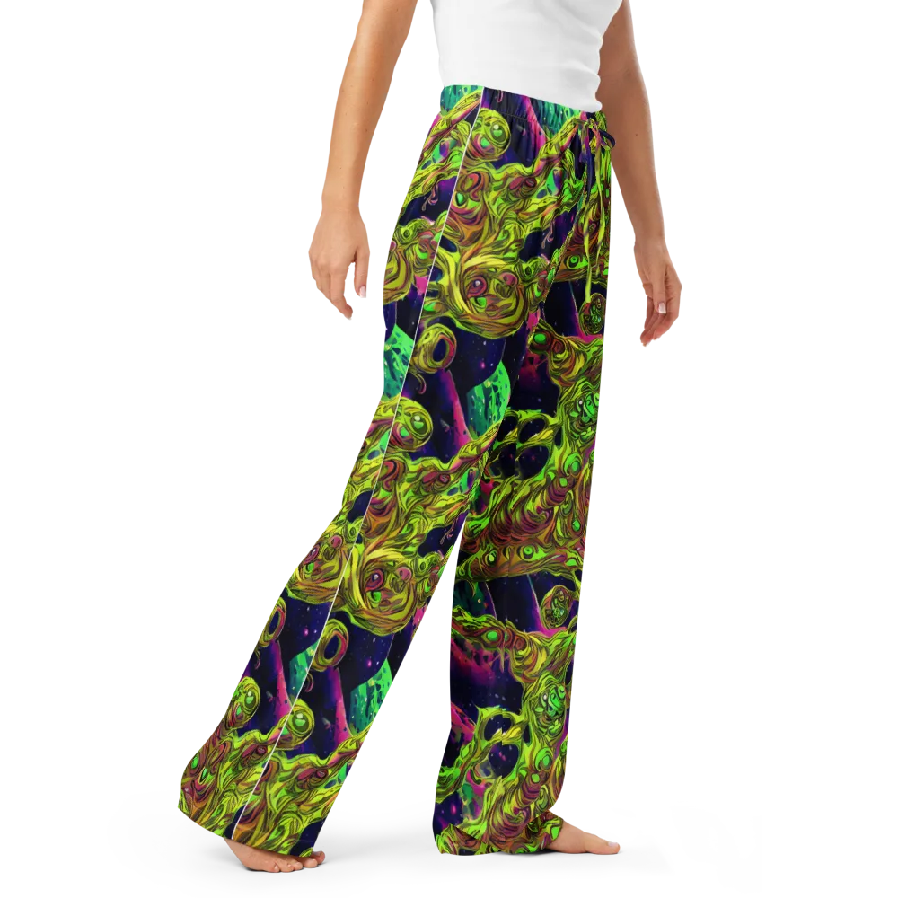 Neon Moonfall on Women's Pajama Pants — Right Front