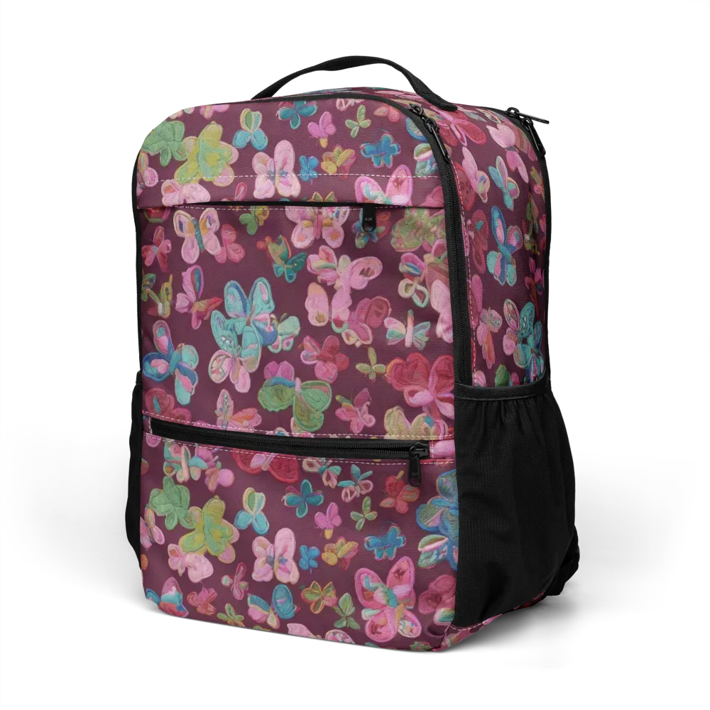 Butterfly Brocade on Utility Backpack — Left Front