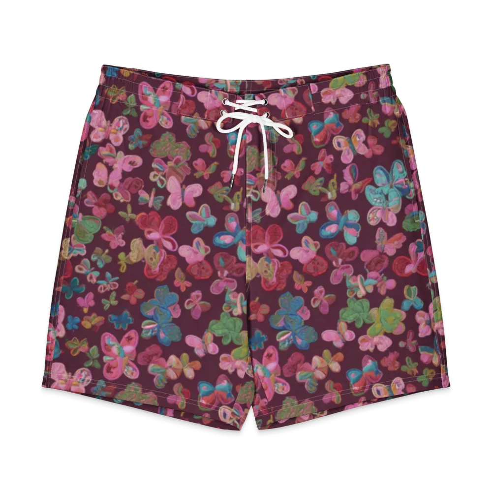 Butterfly Brocade on Men's Board Shorts — Front