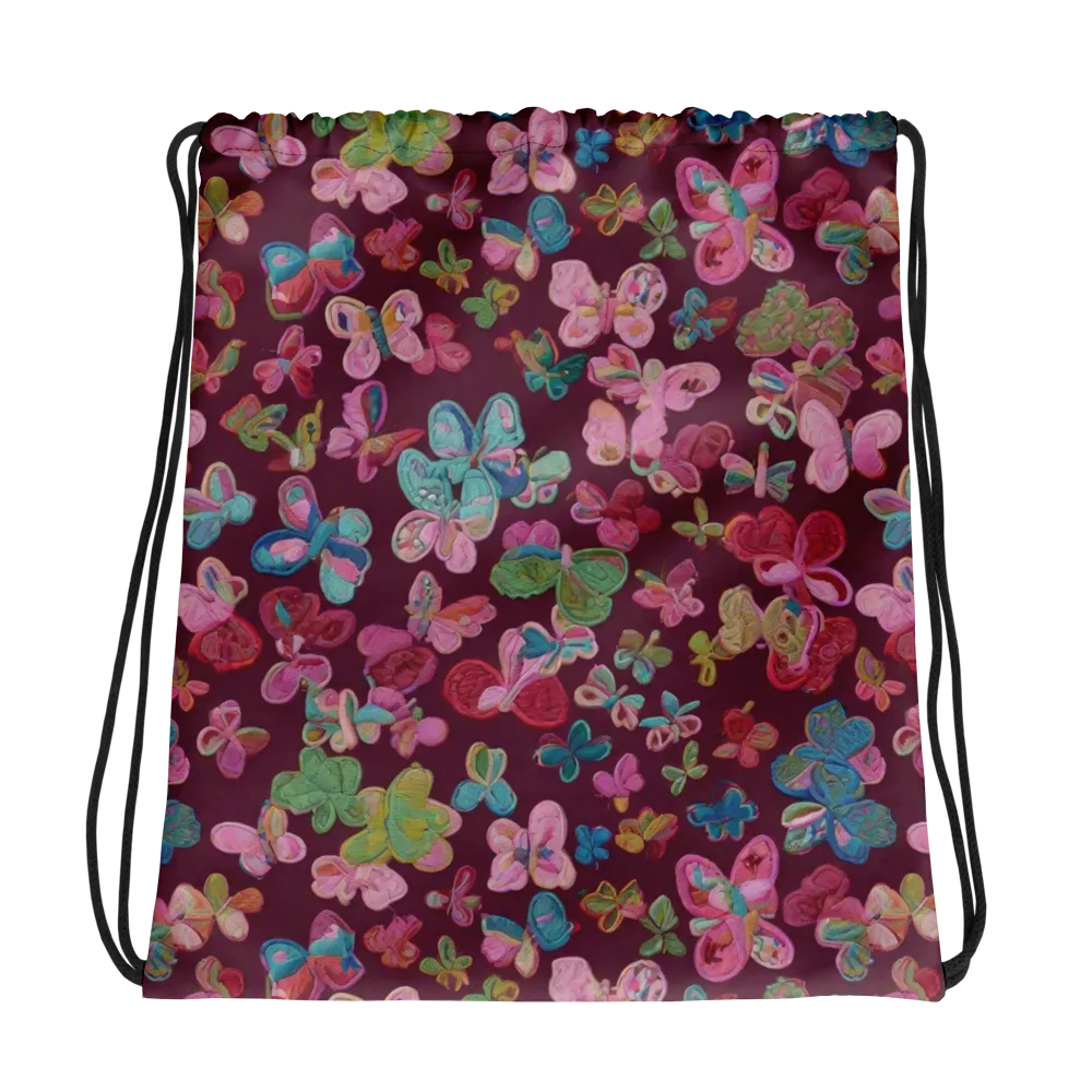 Butterfly Brocade on Drawstring Bag — Photo