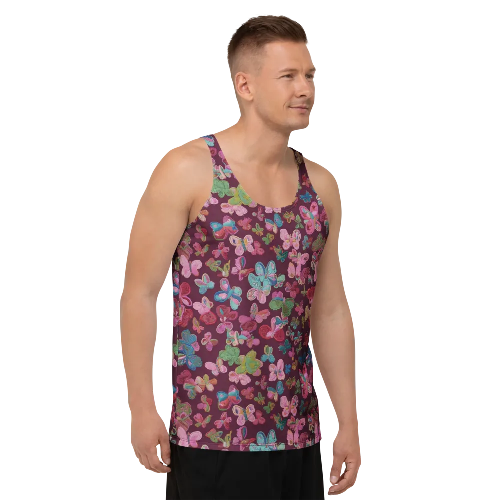 Butterfly Brocade on Men's Tank Top — Right Front