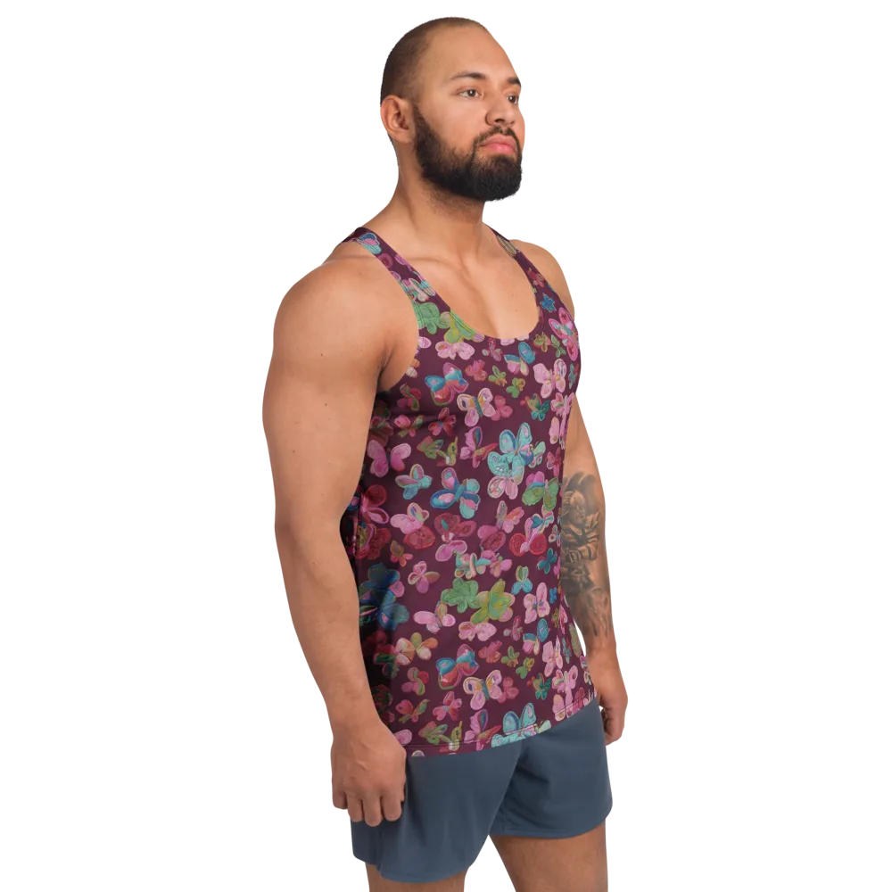 Butterfly Brocade on Men's Tank Top — Right Front
