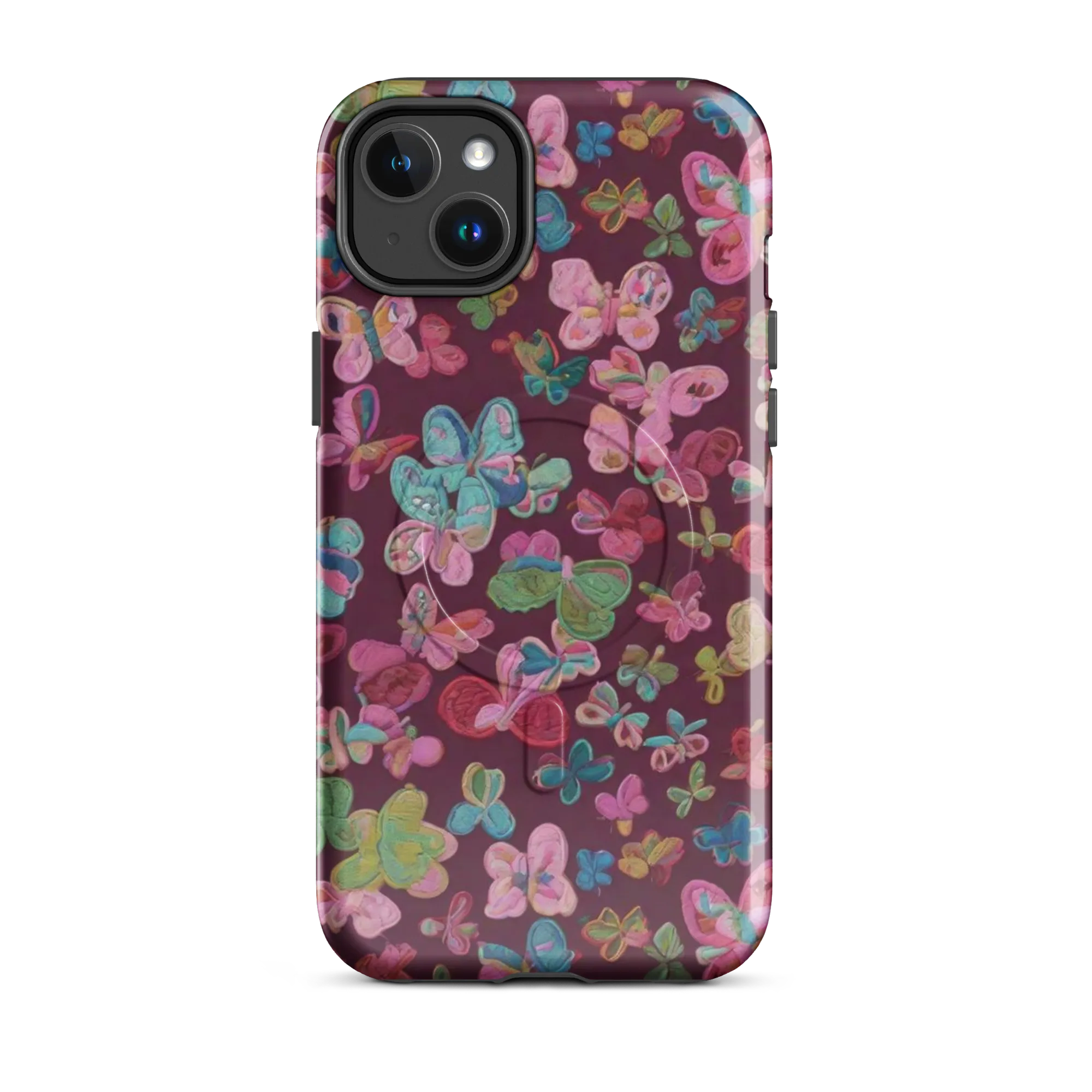 Butterfly Brocade on MagSafe Tough Case for iPhone® — Front