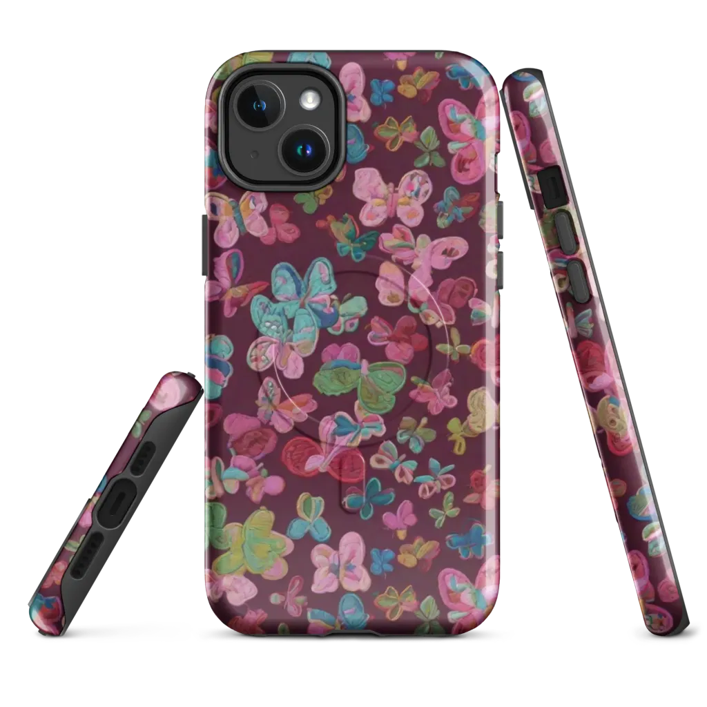 Butterfly Brocade on MagSafe Tough Case for iPhone® — Front