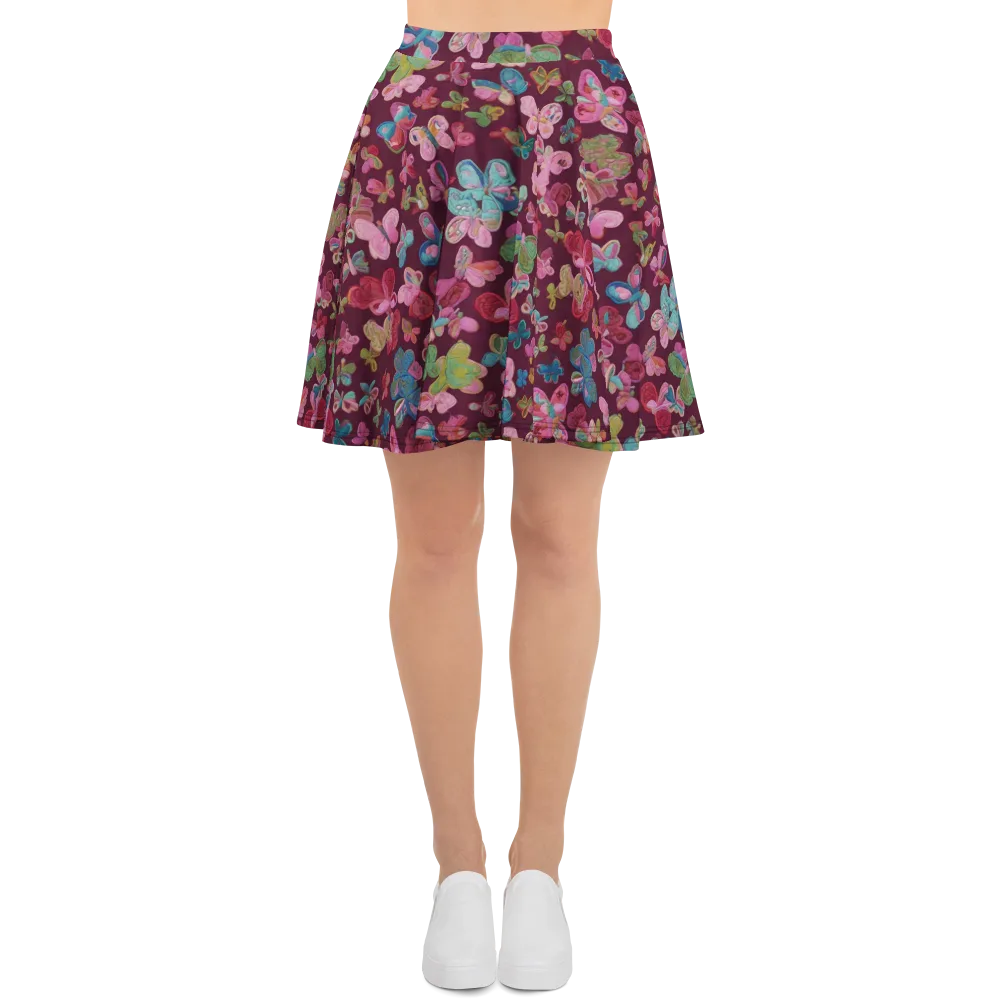 Butterfly Brocade on Skater Skirt — Front