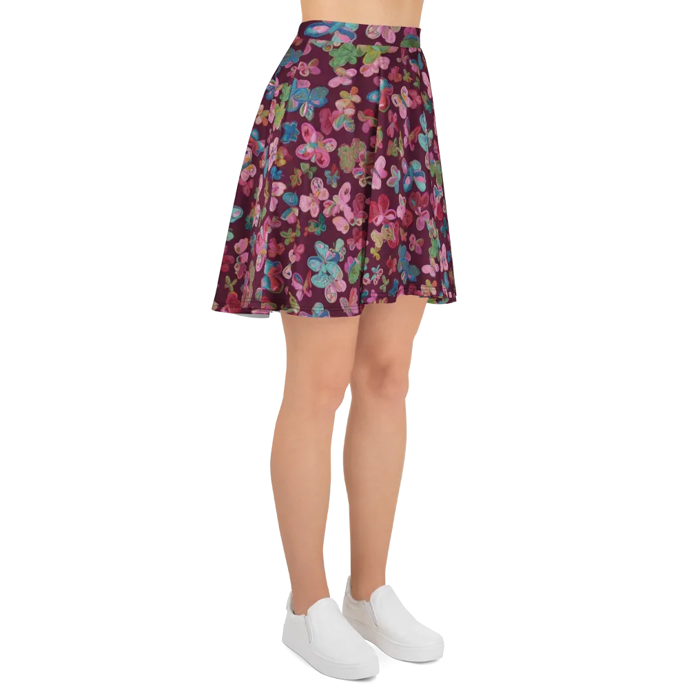 Butterfly Brocade on Skater Skirt — Right