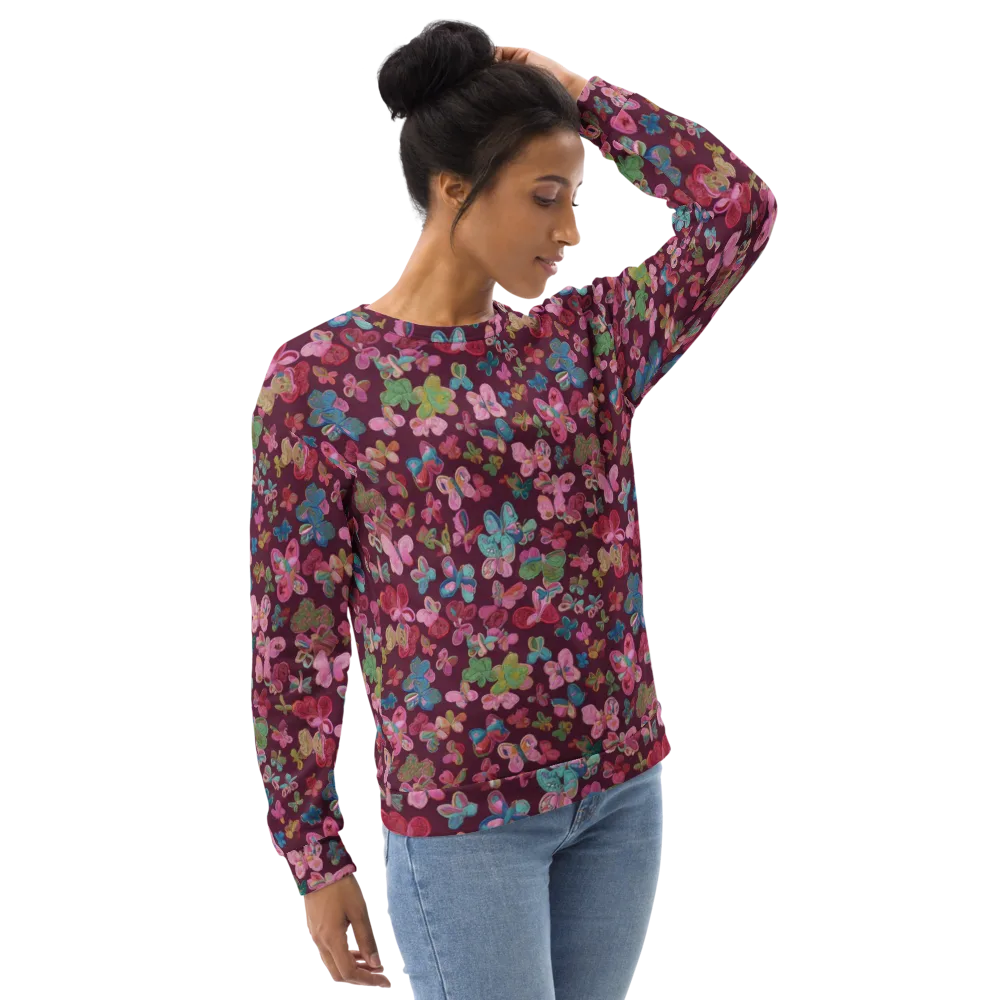 Butterfly Brocade on Sweatshirt — Right Front