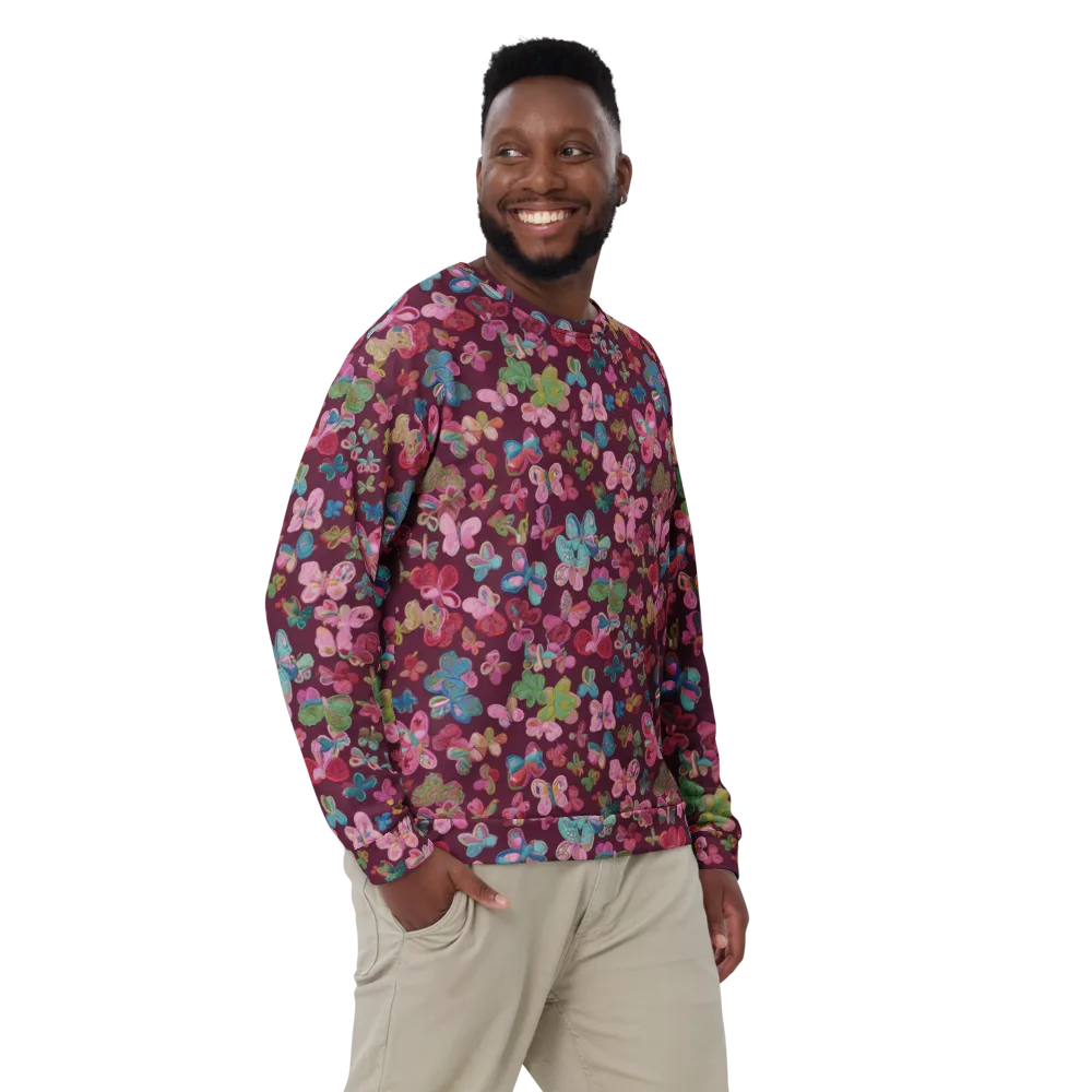 Butterfly Brocade on Sweatshirt — Front