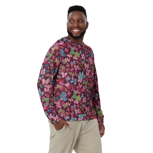Butterfly Brocade on a Sweatshirt