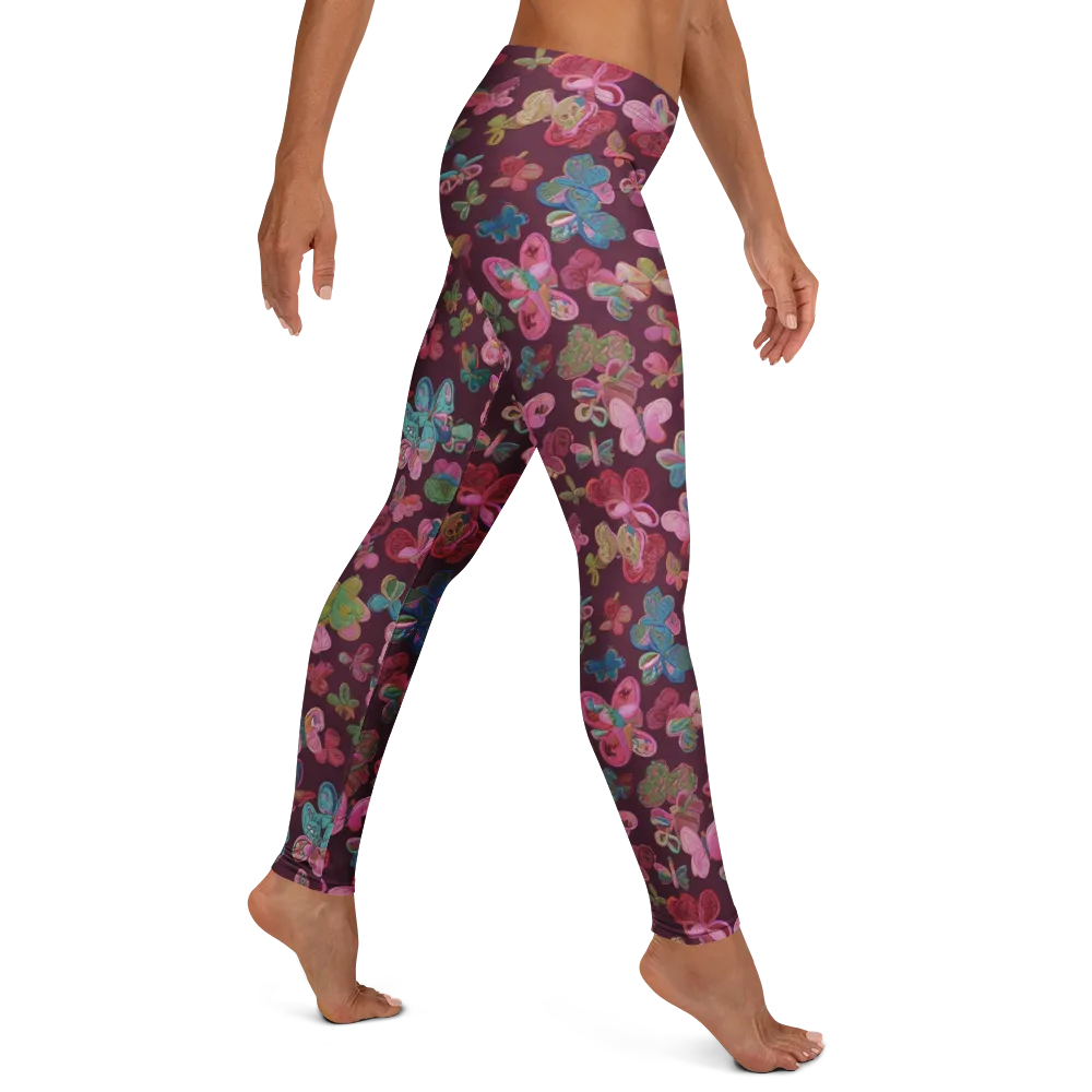Butterfly Brocade on Leggings — Right