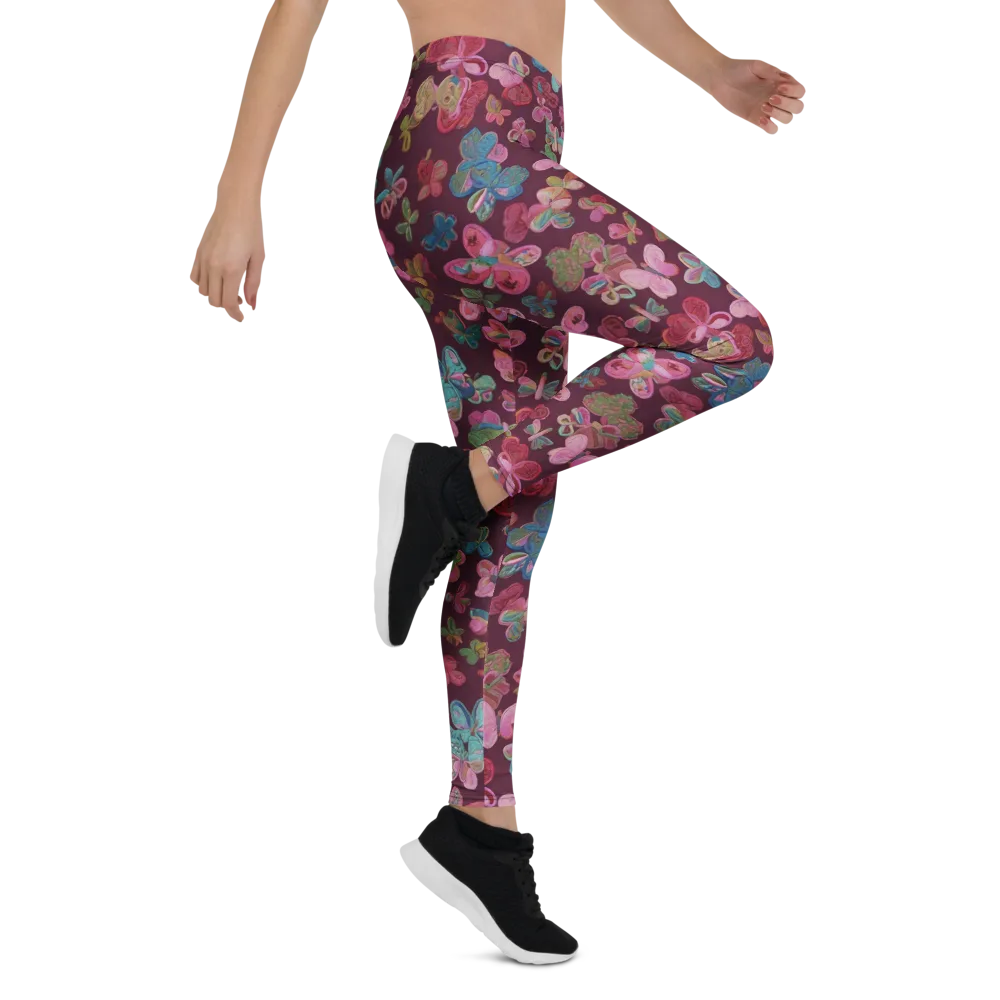 Butterfly Brocade on Leggings — Right