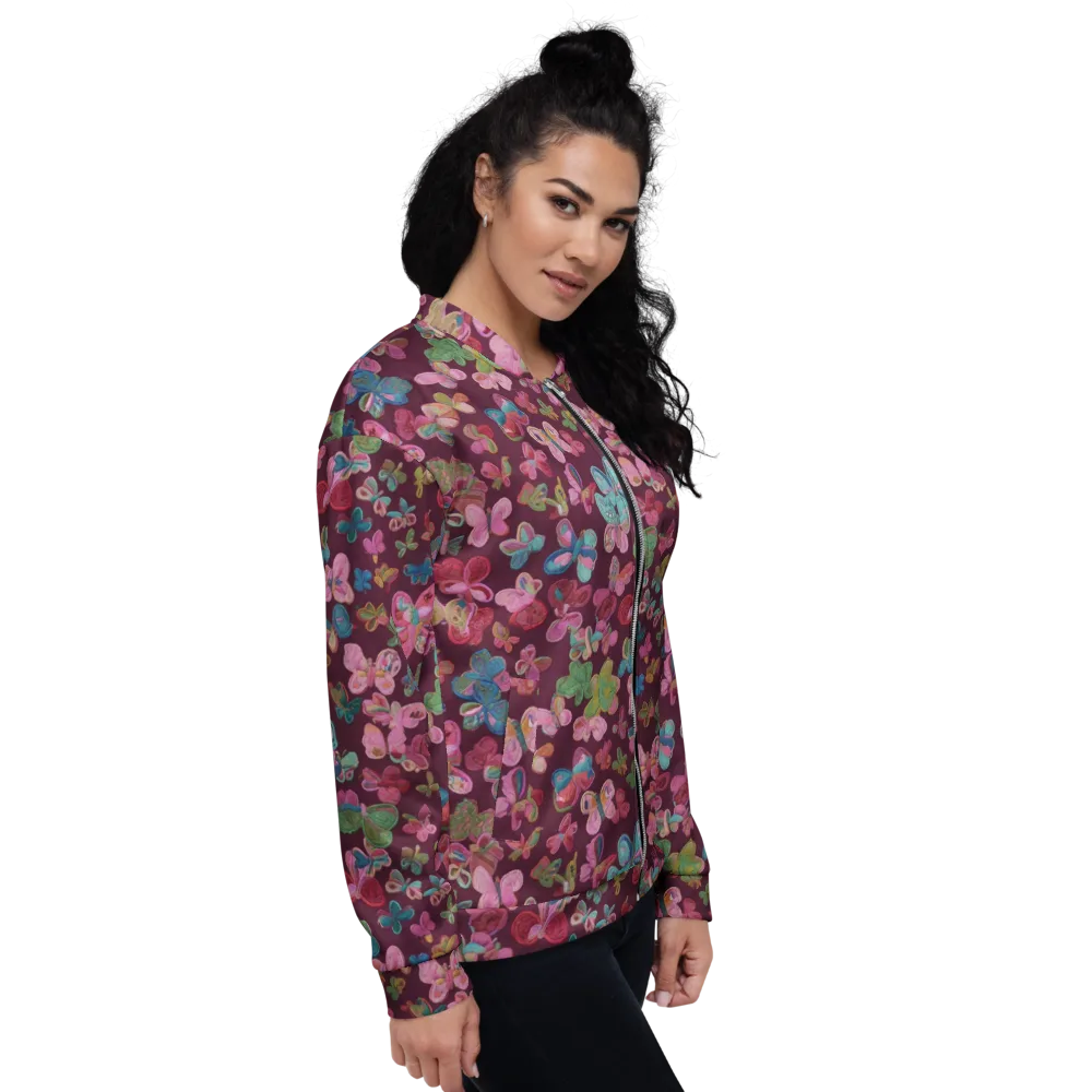 Butterfly Brocade on Bomber Jacket — Right