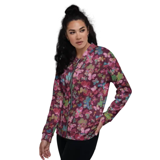 Butterfly Brocade on a Bomber Jacket