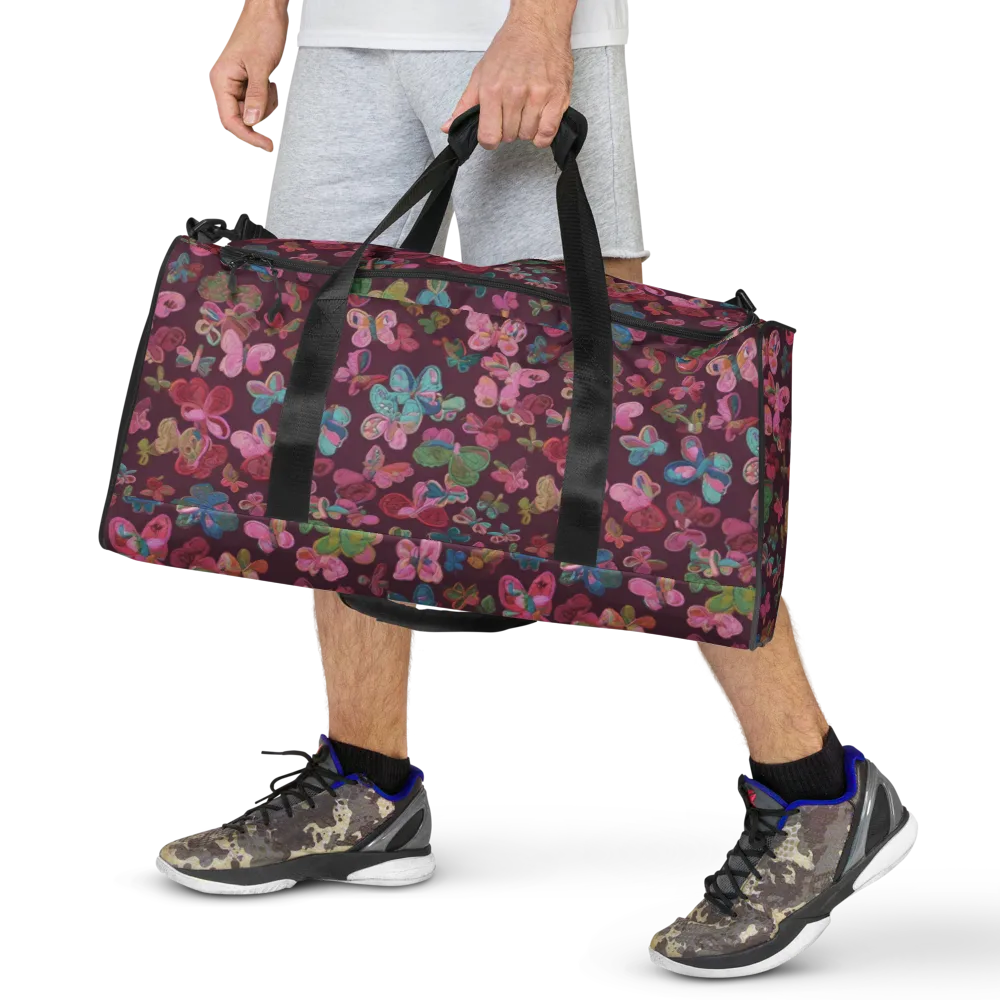 Butterfly Brocade on Duffle Bag — Front