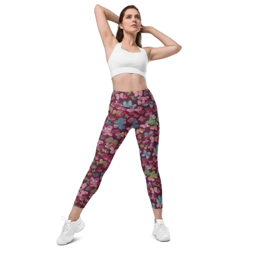Butterfly Brocade on a Leggings with Pockets