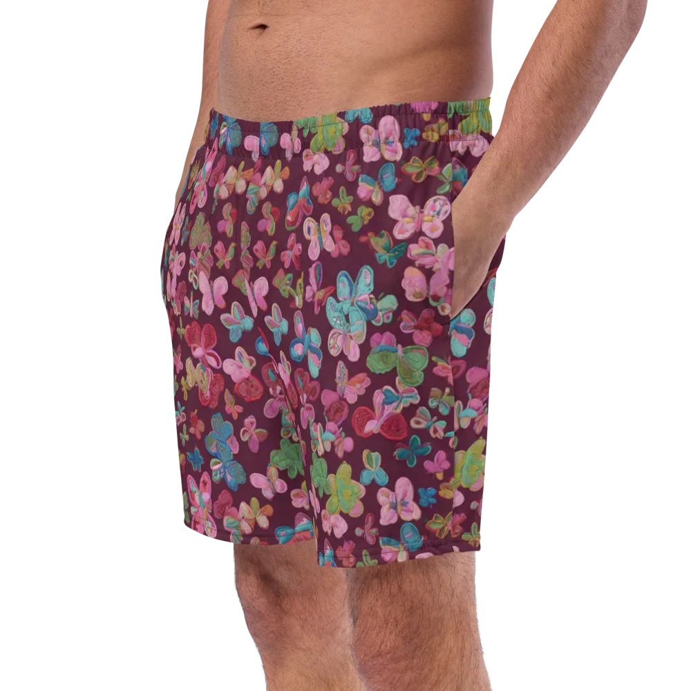 Butterfly Brocade on Swim Trunks — Left Front