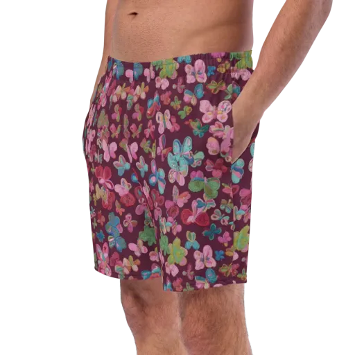 Butterfly Brocade on a Swim Trunks